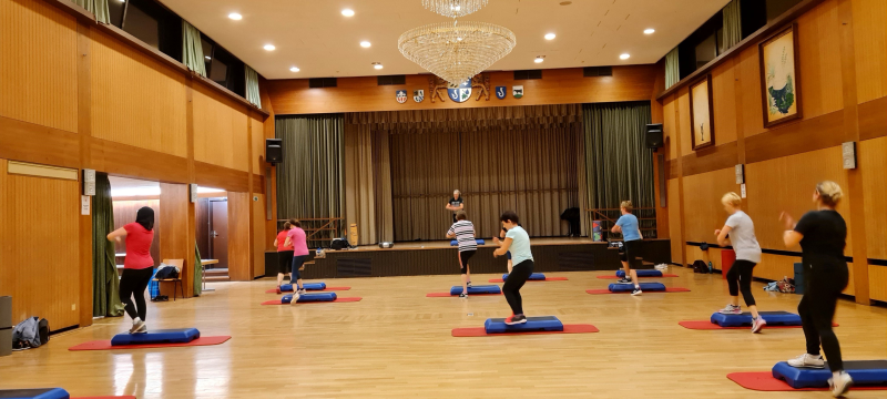 sanftes Cardio-Training mit Aerobic-Steps